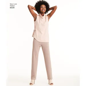 6530 New Look Pattern 6530 Women's Knit trousers, Skirt and Tunic