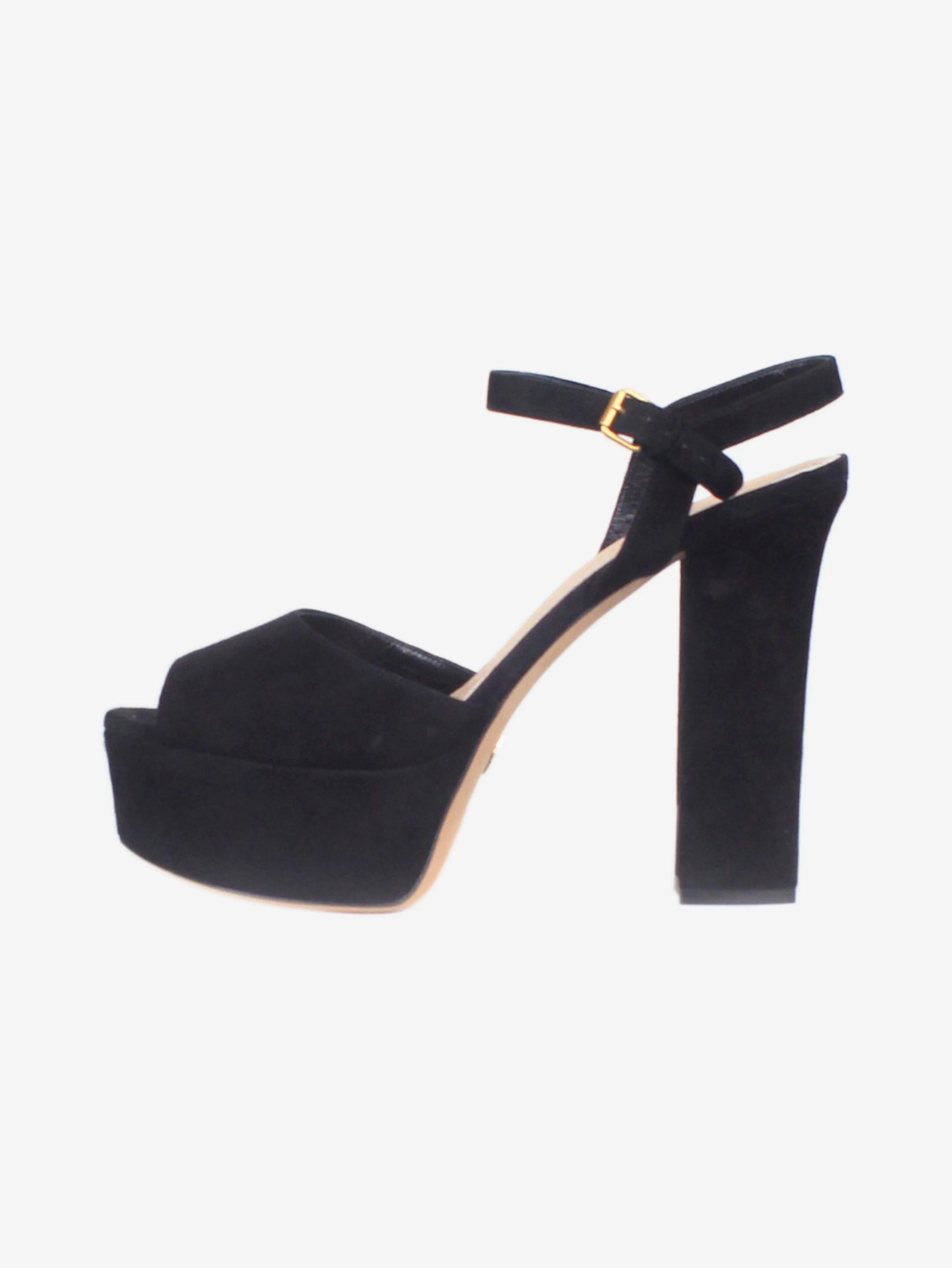 Black platform sandal heels - size EU 39.5