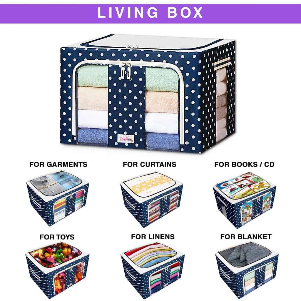 BlushBees® Collapsible Oxford Fabric Storage Boxes for Clothes/Quilts/Linen with Metal Supports