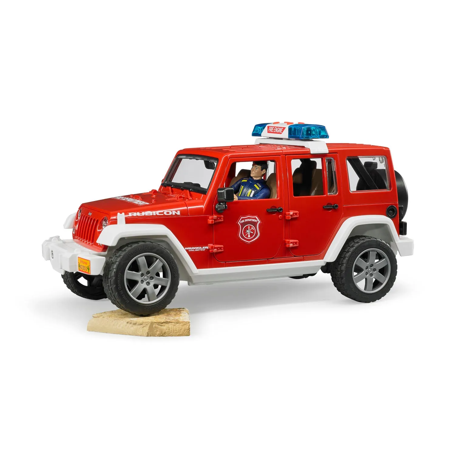 Bruder Jeep Rubicon fire vehicle w fireman