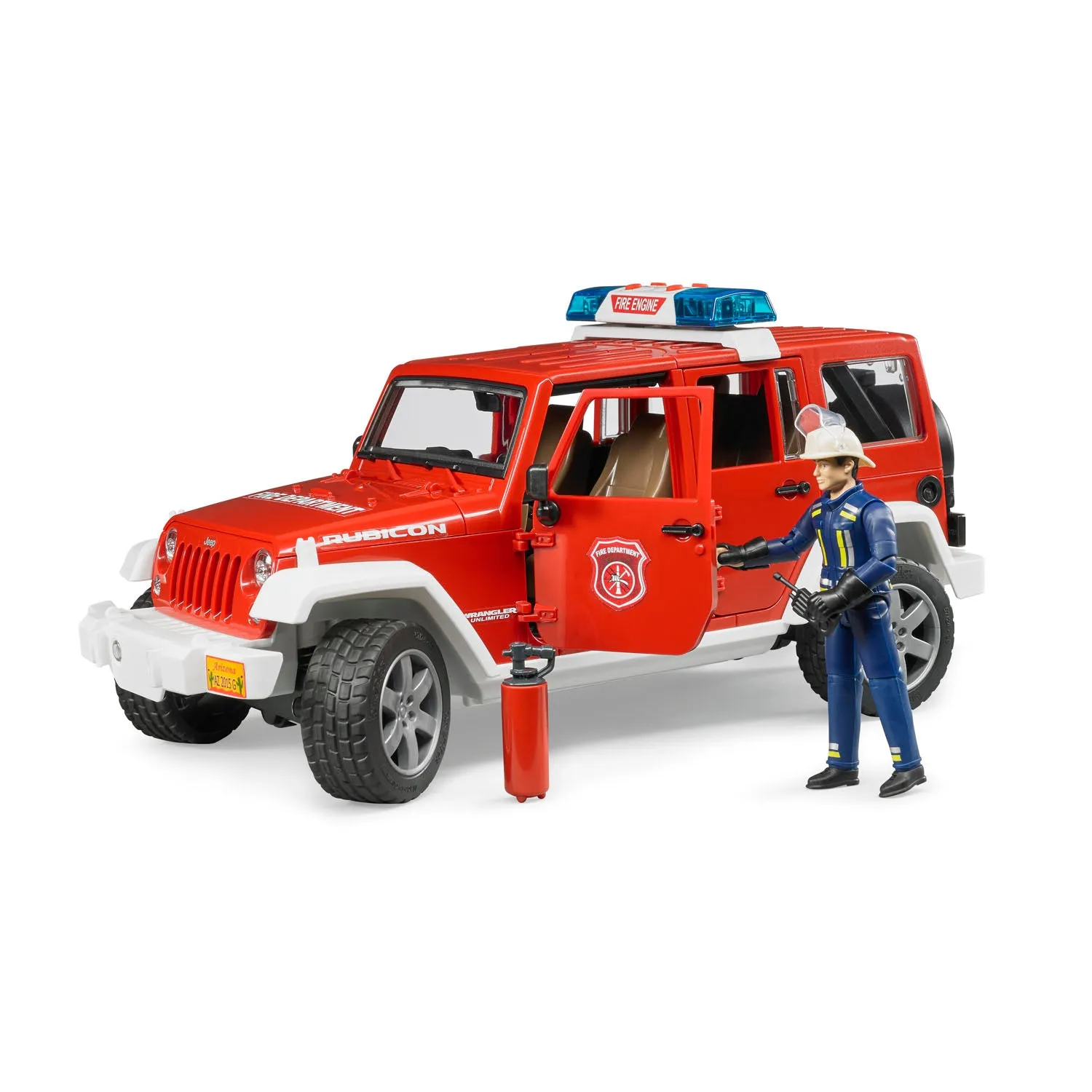 Bruder Jeep Rubicon fire vehicle w fireman