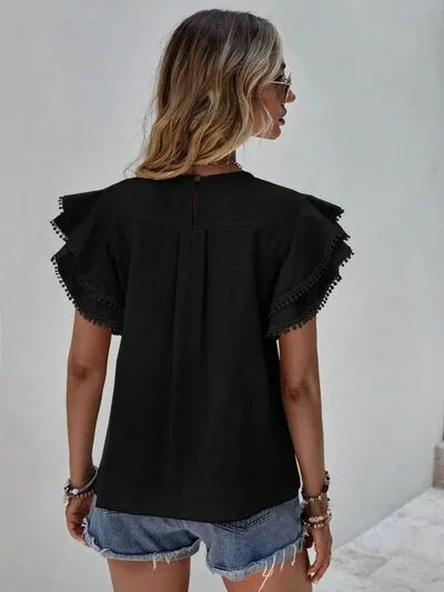 Denise Ruffle Sleeve Top