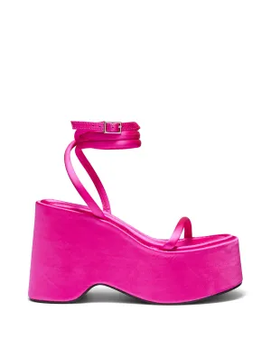 Elevate Platform Heel Pink Satin