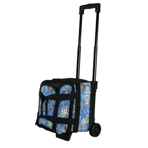 ELITE Basic Single Roller Blue Swirl Bowling Bag