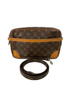 Louis Vuitton 1992 vintage customized Compiegne 28 with vintage LV strap