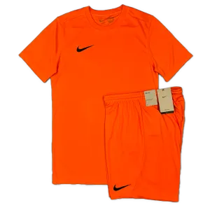 Orange Nike Dri-Fit Tshirt and Shorts Set