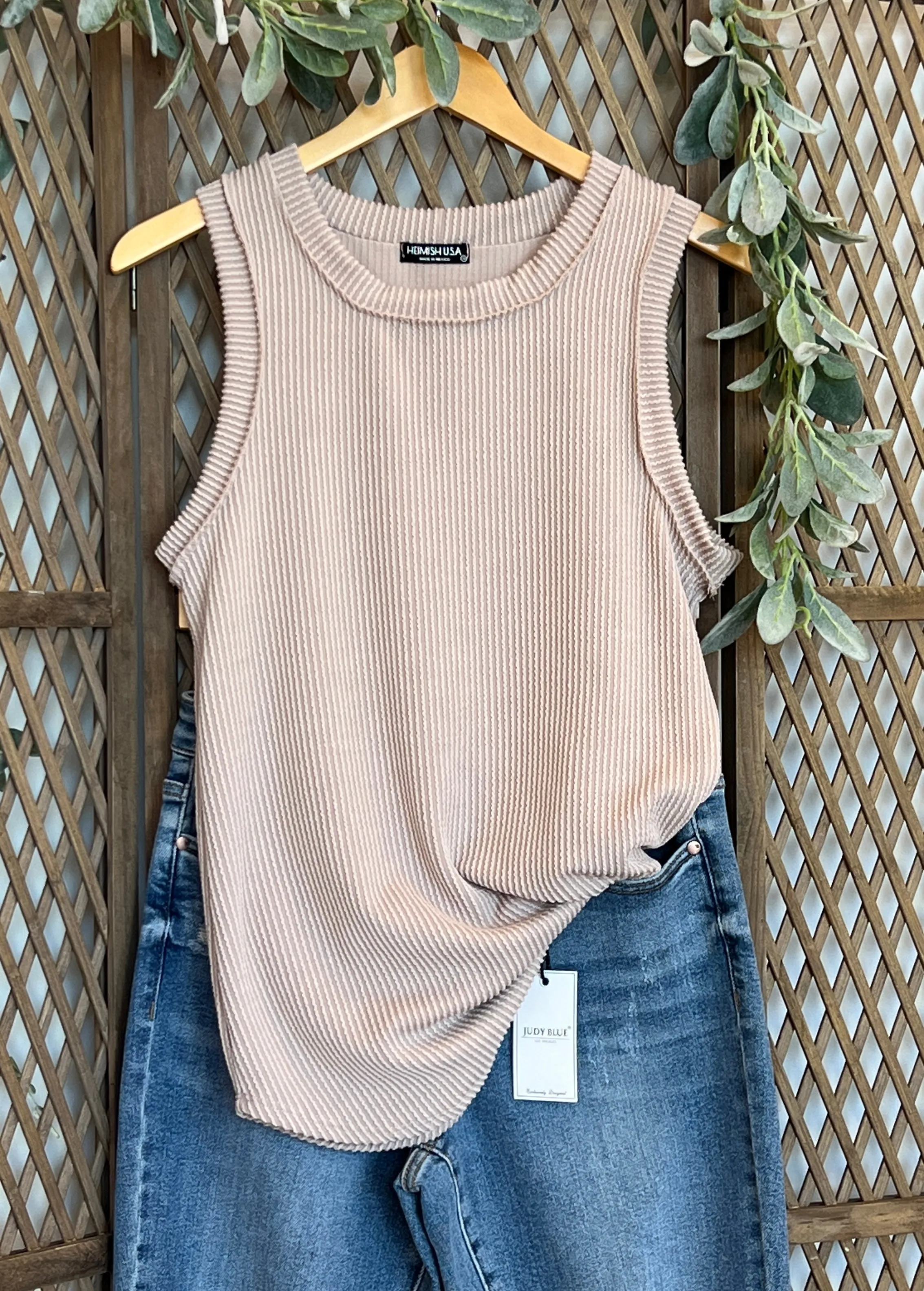 Oatmeal Soft Ribbed Tank