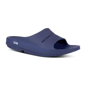 OOFOS Unisex Ooahh Slide Sandals in Navy