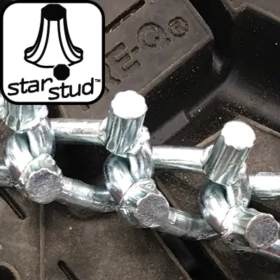 pewag 7mm, Star Stud, Ladder Pattern Tire Chains without Cams - for Heavy Truck - Pair - USA2247S 7ST