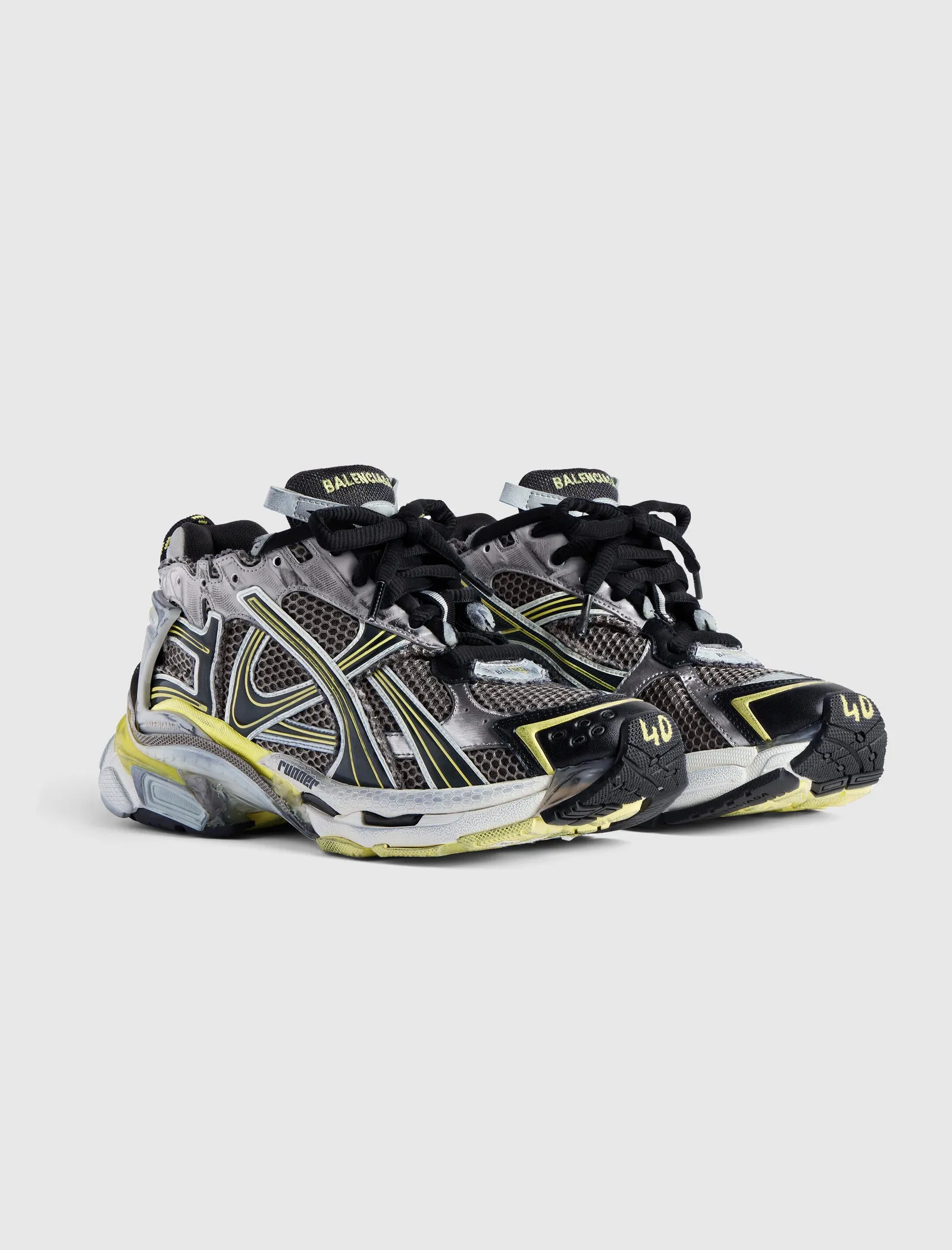 RUNNER SNEAKER "DARK GREY/YELLOW/ WHITE"