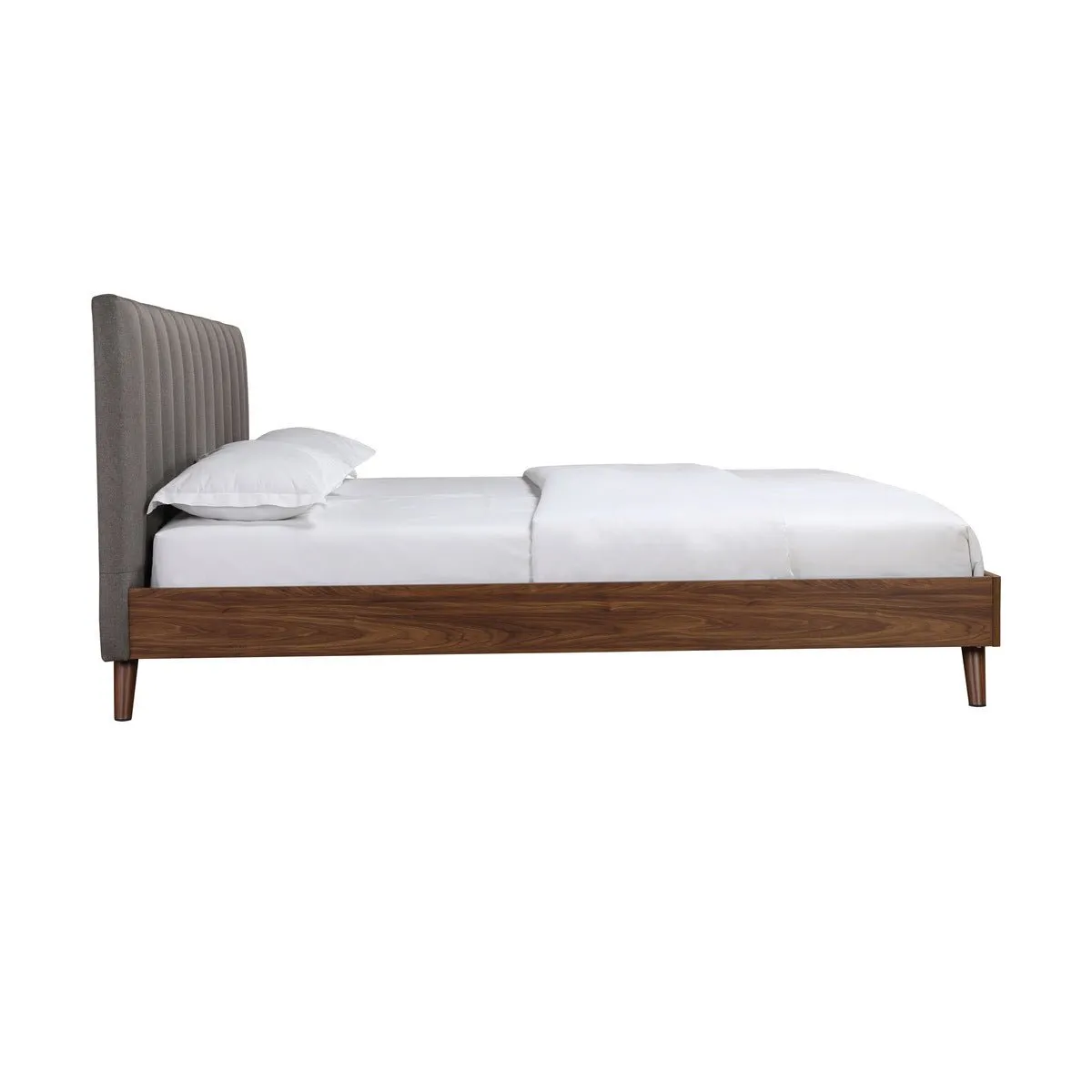 Sasha King Platform Bed with Upholstered Headboard