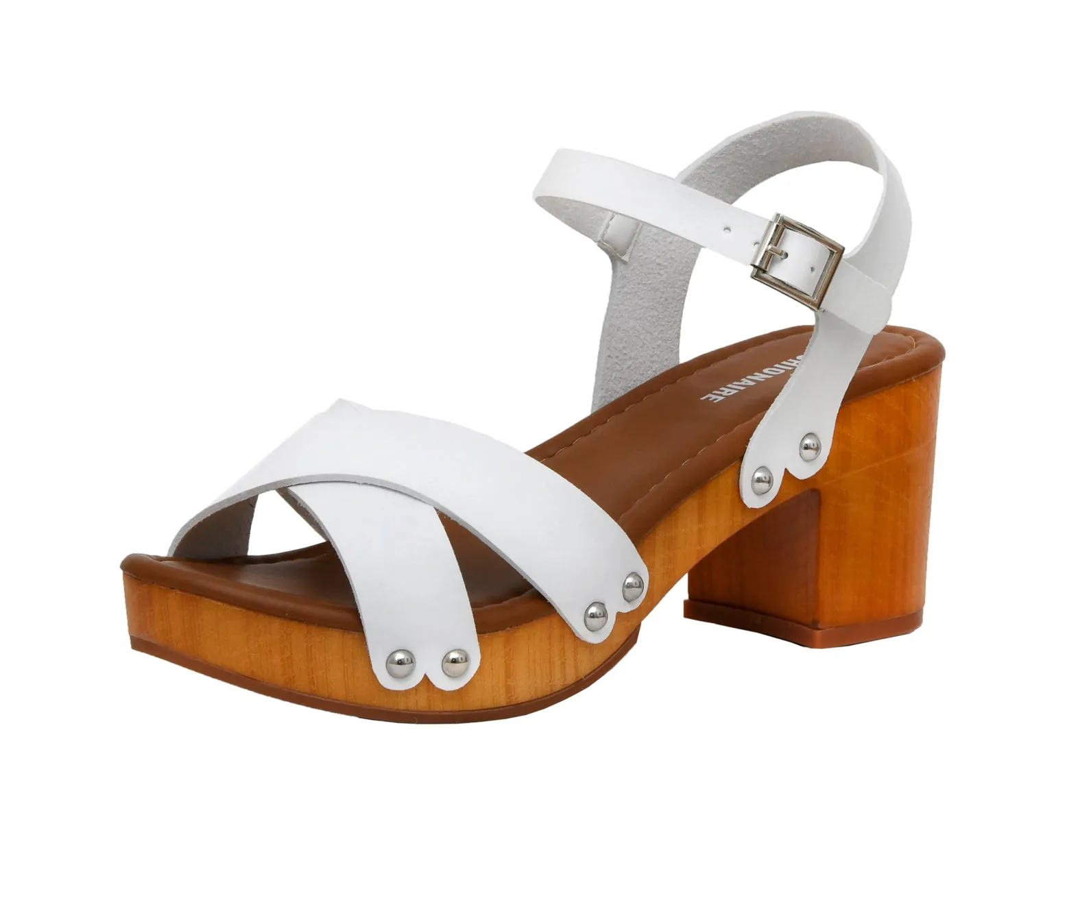 Slate Faux Wood Sandals