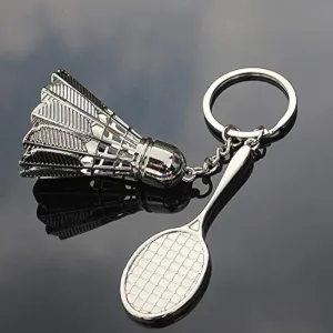 Stylish Metal Badminton Keychain Premium With Box